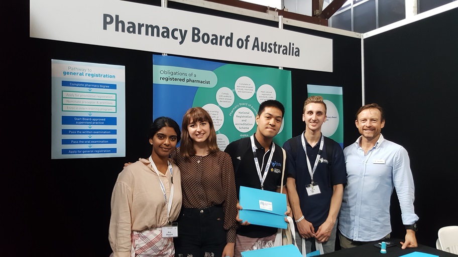 NAPSA Congress 2020 with pharmacy students at Board booth